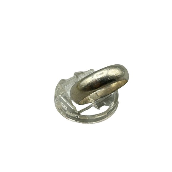Solid Sterling Silver Band Ring Plain No Design Domed Size 11 Minimalist Ring - Picture 1 of 8
